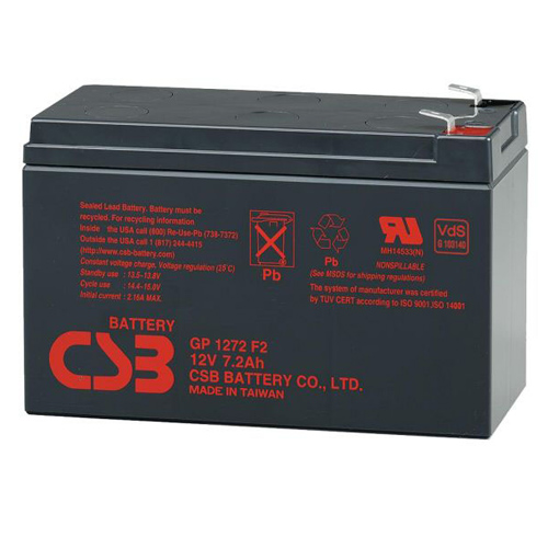 CSB Serie GP 12V - Batería de repuesto 12V 7.2Ah, unidad hermética, compatible con APC BE550/BR650/BX600M/BX650 y otros